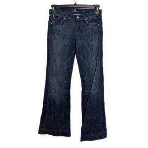 7 For All Mankind Dojo Dark Wash Flare Leg Womens Denim Jeans Size 26